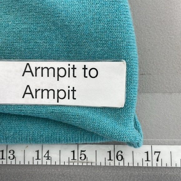 McDuff Essentials Sweater Women's XS Small Blue V-Neck Cashmere Pullover - Picture 12 of 13